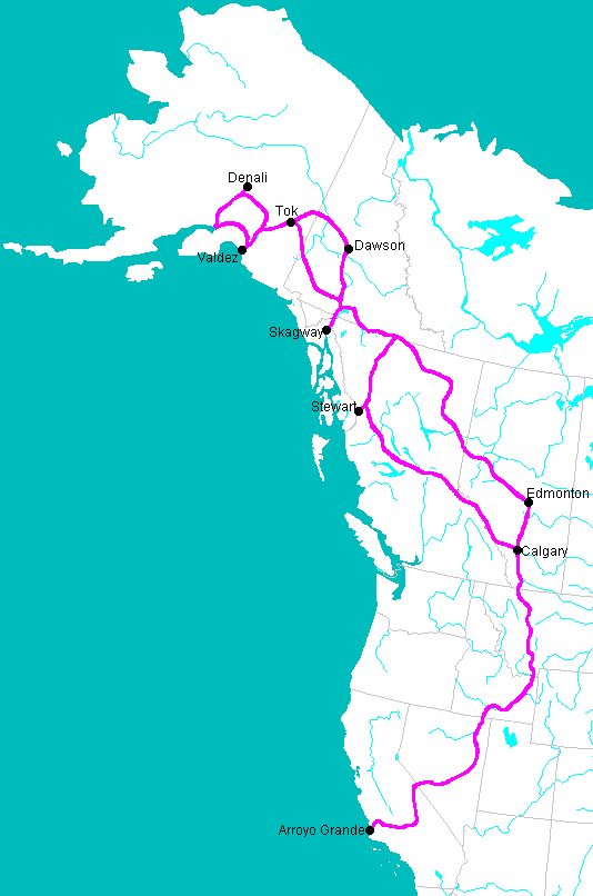map of the trip